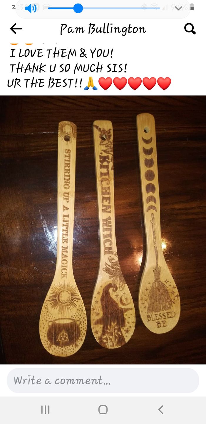 Customer photo review of Witchy Bamboo Wooden Spoon