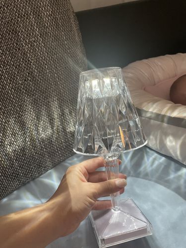 Customer photo review of Lampada effetto cristallo touch
