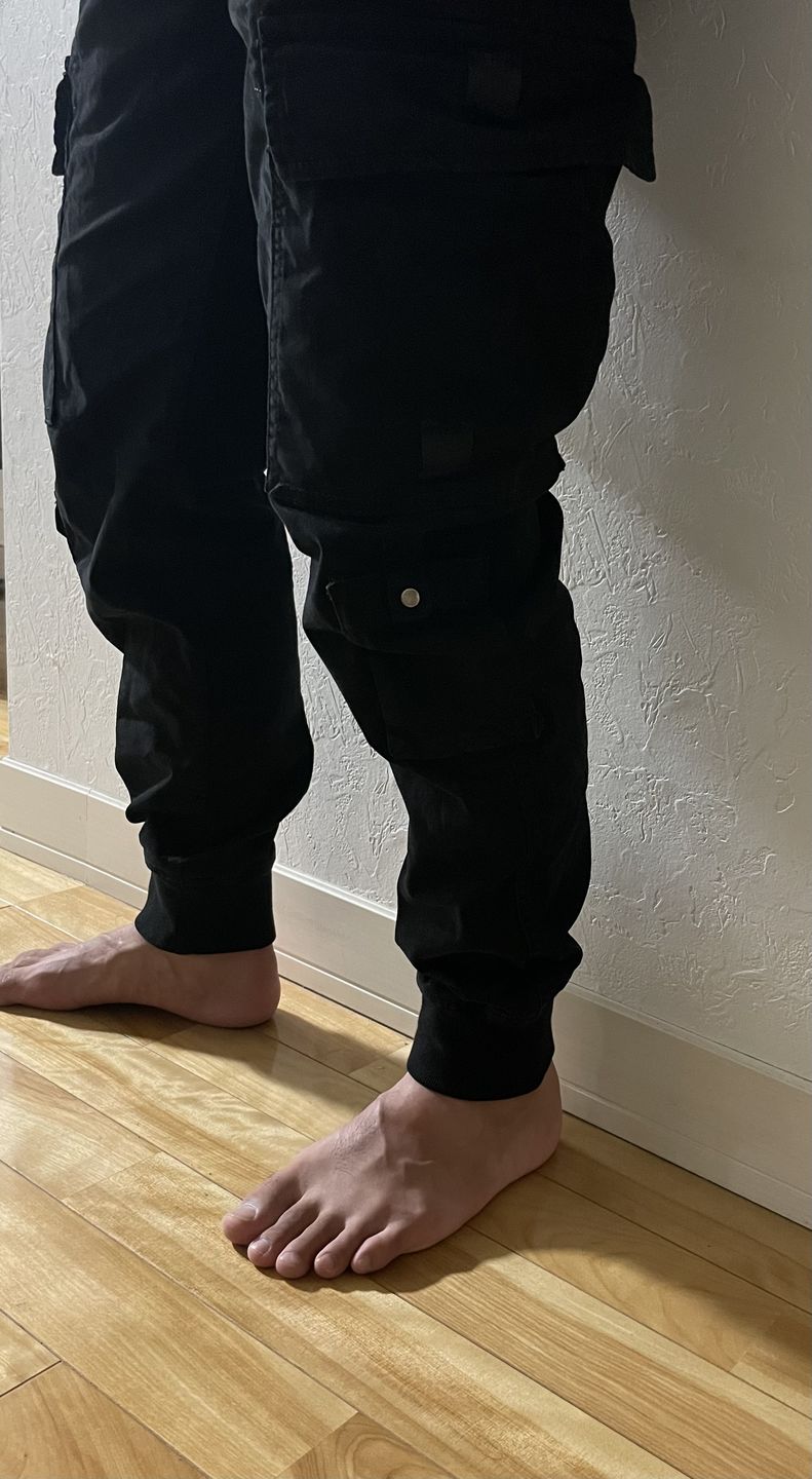 Customer photo review of ミリタリー　裾絞りパラシュート型パンツ