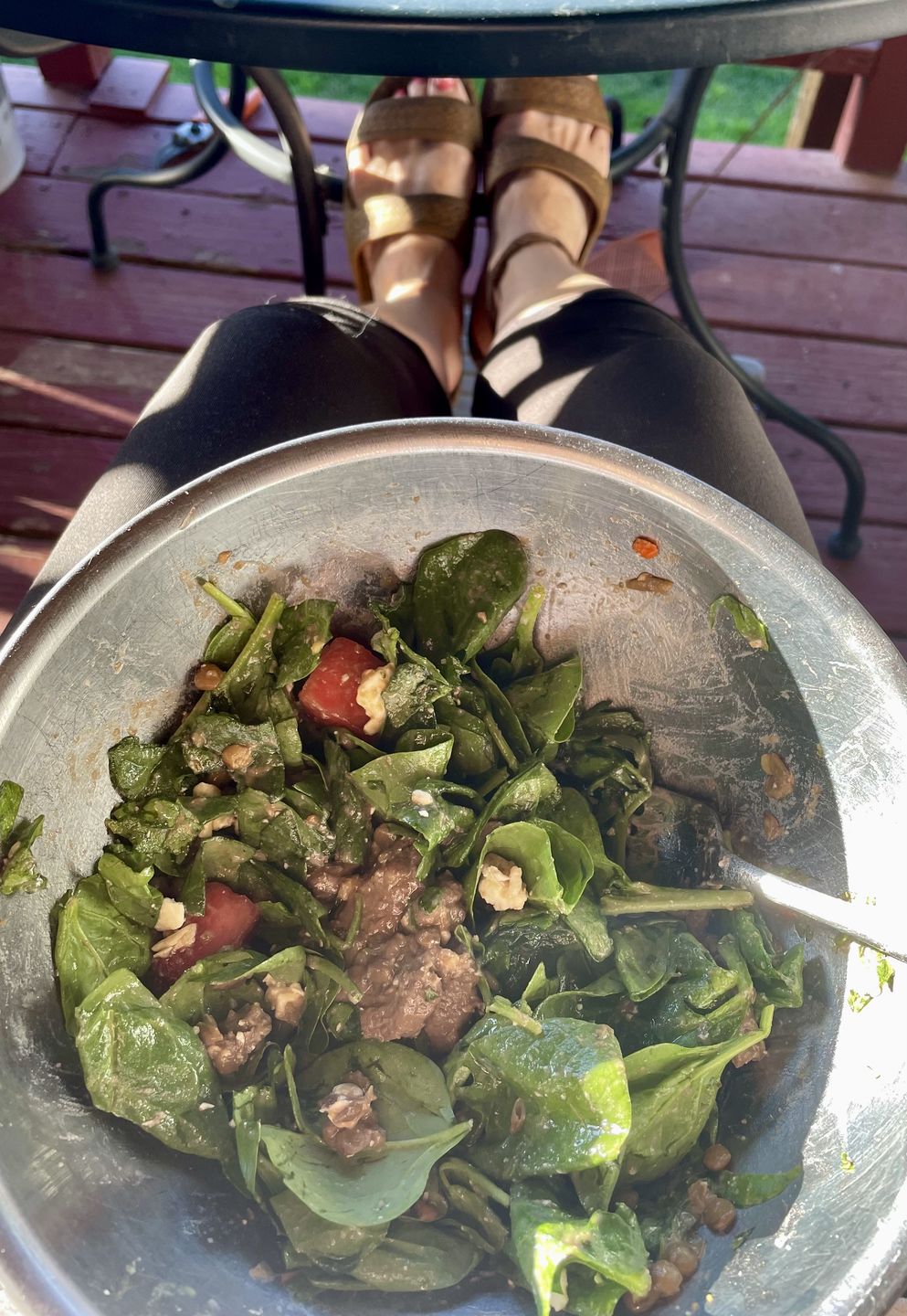 Customer photo review of Seared Balsamic Steak w/Watermelon Mint Lentil Salad