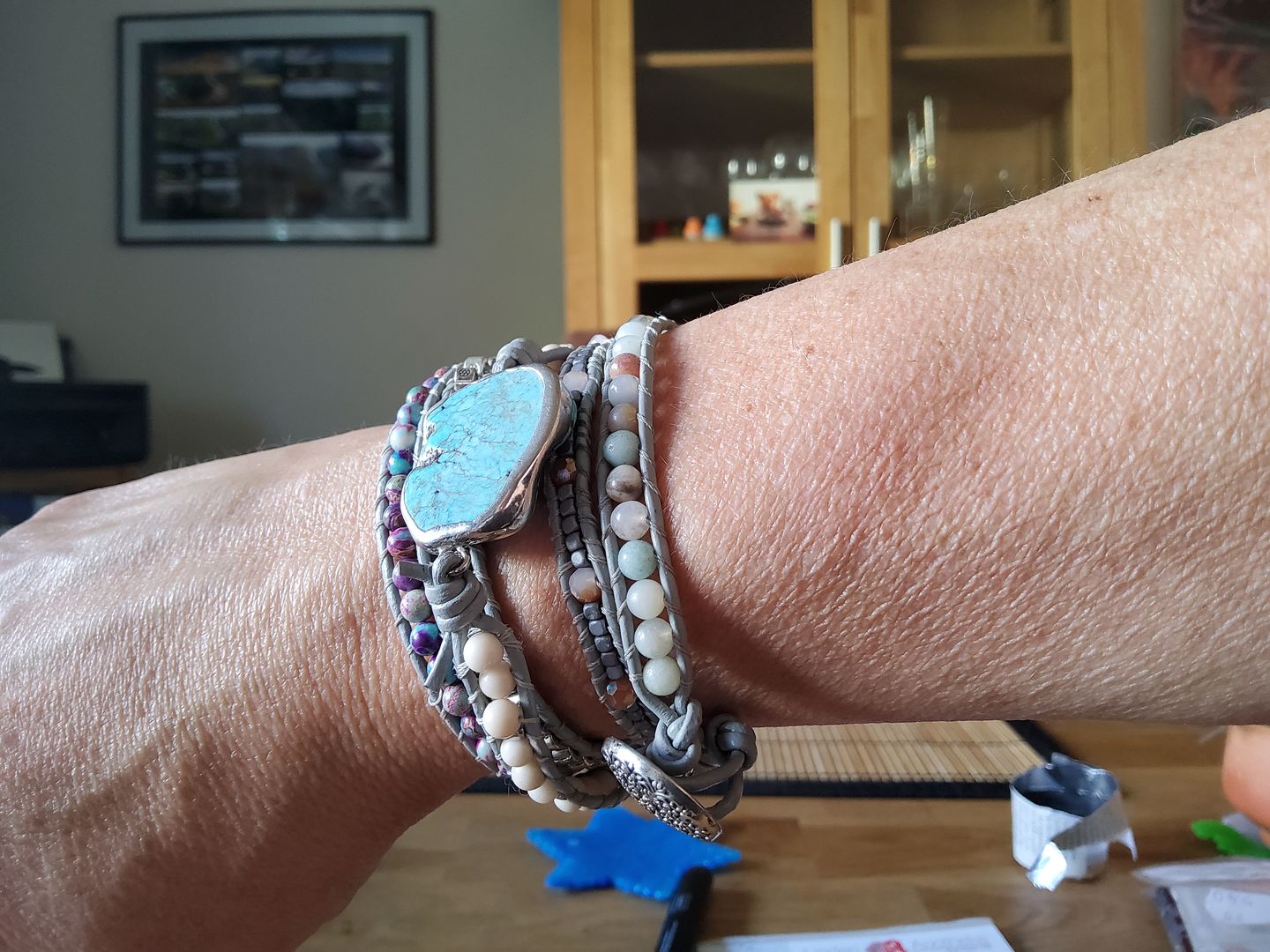 Customer photo review of OPTIMISMUS Wickelarmband Türkis