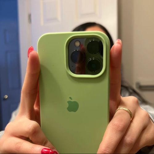 Customer photo review of iPhone Silicone Case (Matcha Green)