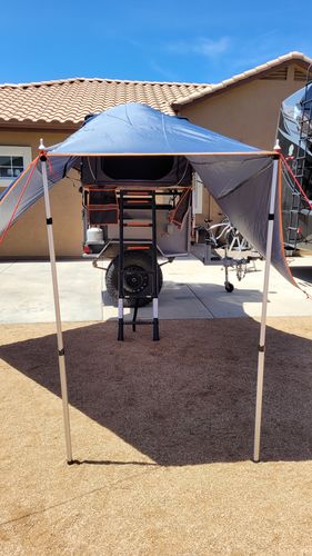 Customer photo review of Awning for Hard Shell Roof Top Tent