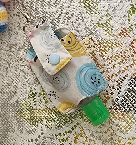 Customer photo review of Keyring Hand Sanitizer Holder Pattern