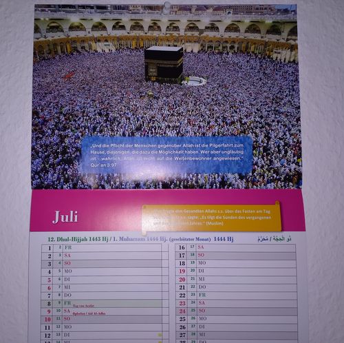 Customer photo review of Islamischer Kalender und Familienplaner 2022