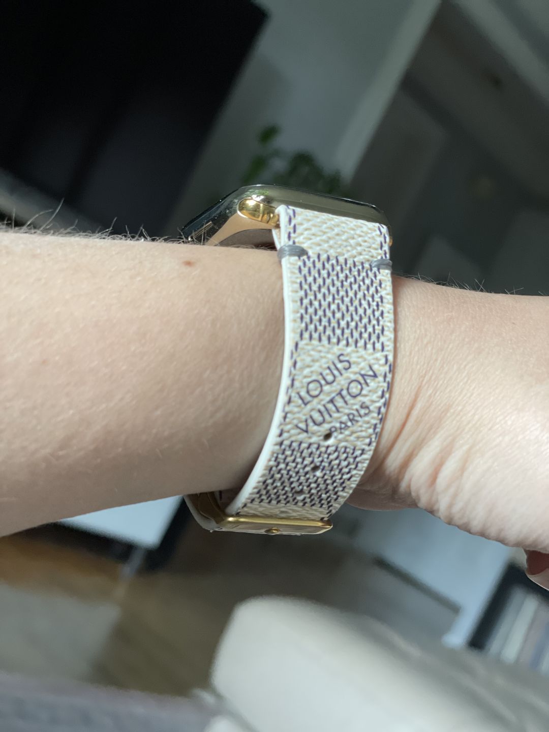 Customer photo review of Apple Watch Band Classic LV Monogram Damier Azur