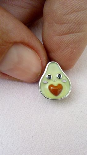 Customer photo review of 925 Sterling Silver Avocado Heart Charm
