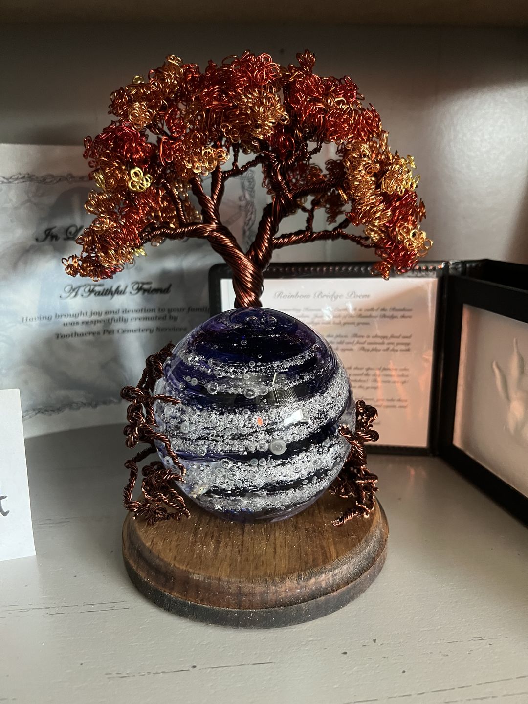 Customer photo review of Autumn Sunshine Tree Of Life Sparkle Orb