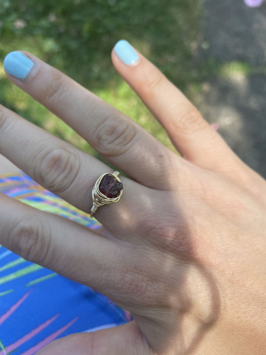 Customer photo review of Raw Ruby Ring