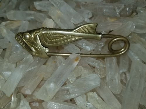 Customer photo review of Brass Fish Keychain