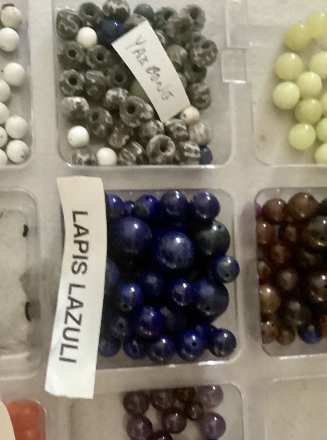 Customer photo review of 15.5" Natural Lapis lazuli stone 6mm/8mm/10mm round beads AA