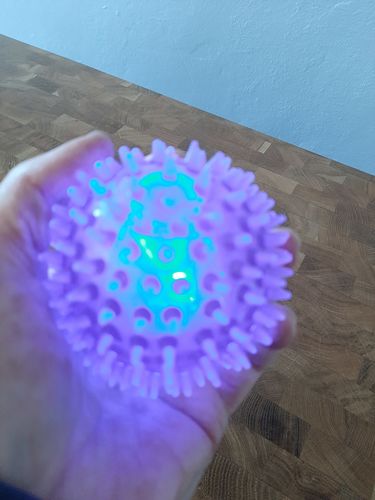 Customer photo review of Spikey Light up Sensory Ball