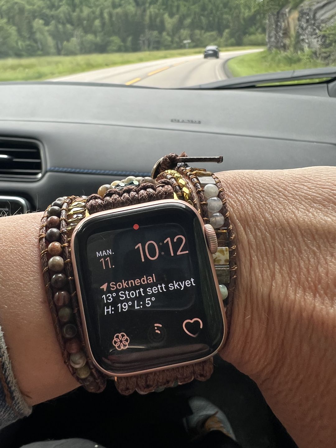 Customer photo review of Moonlight Goddess Apple Watch Strap