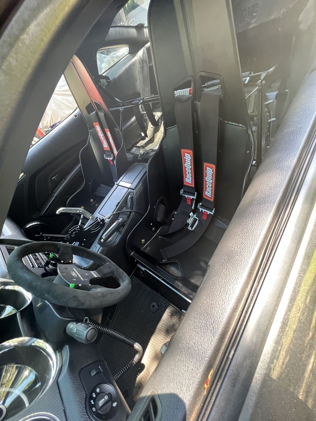 Customer photo review of Motion Raceworks Momentary Small Push Button w/6' Wound Cord (Red or Green)