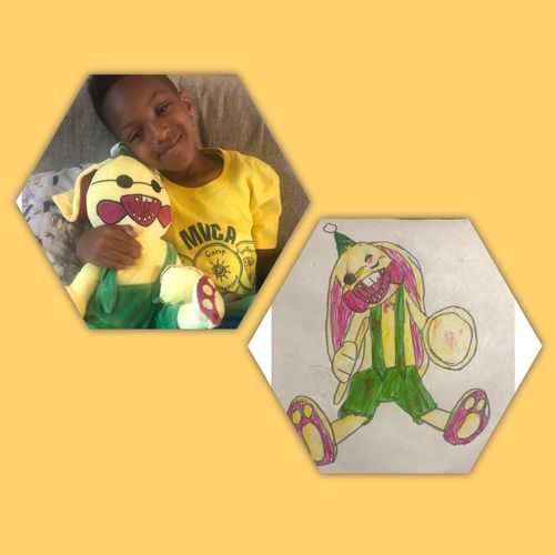 Customer photo review of Turn Drawings into Plushies