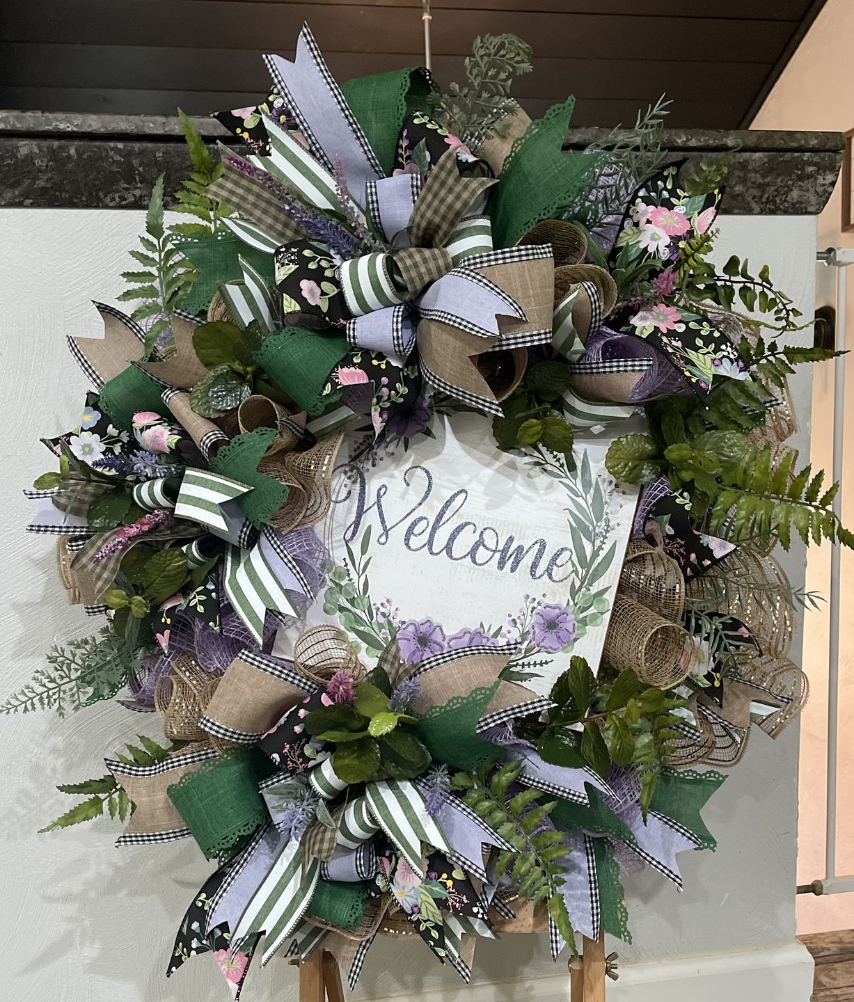 Customer photo review of Mounting Squares Bag of 100 - DECOE-002, attach a wreath sign, sign attachment