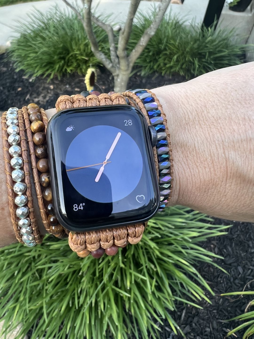 Customer photo review of Tiger's Eye Royal Apple Watch Strap