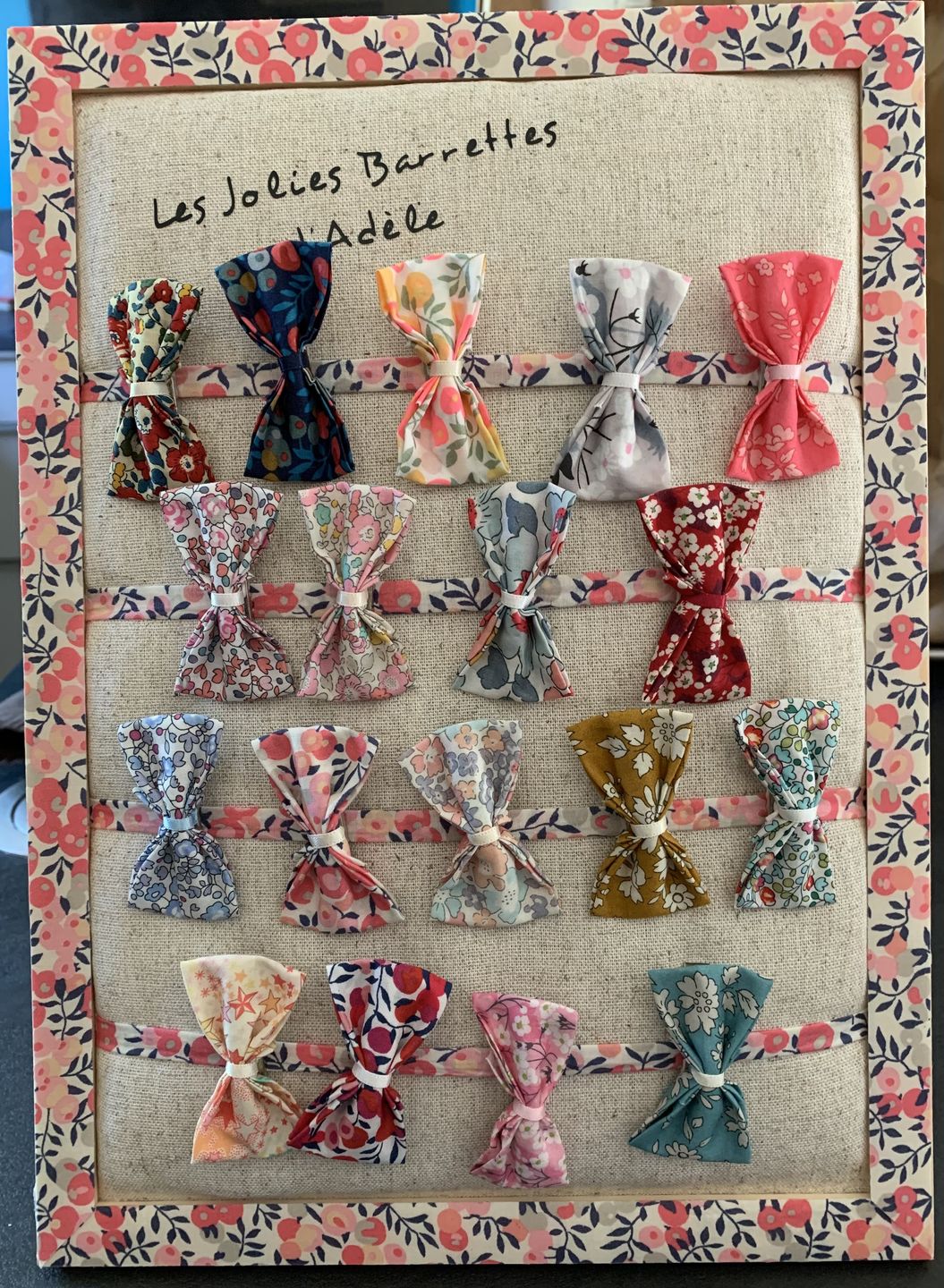 Customer photo review of Porte-barrettes personnalisable Wiltshire Pois de senteur