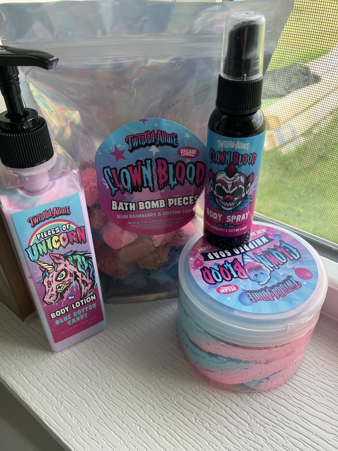 Customer photo review of Clown Blood Body Spray