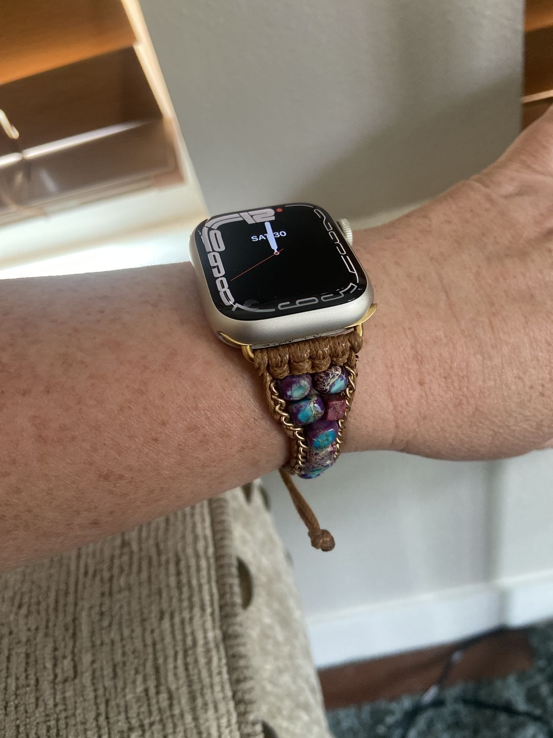 Customer photo review of Moonlight Jasper Apple Watch Strap
