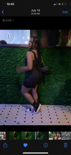 Customer photo review of FRAME MINI DRESS IN BLACK