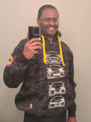 Customer photo review of Nissan Skyline GTR Camo Hoodie