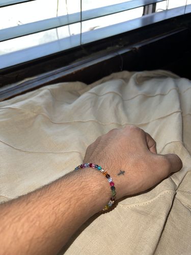 Customer photo review of #eastersunday001 Swarovski 4mm gem bracelet