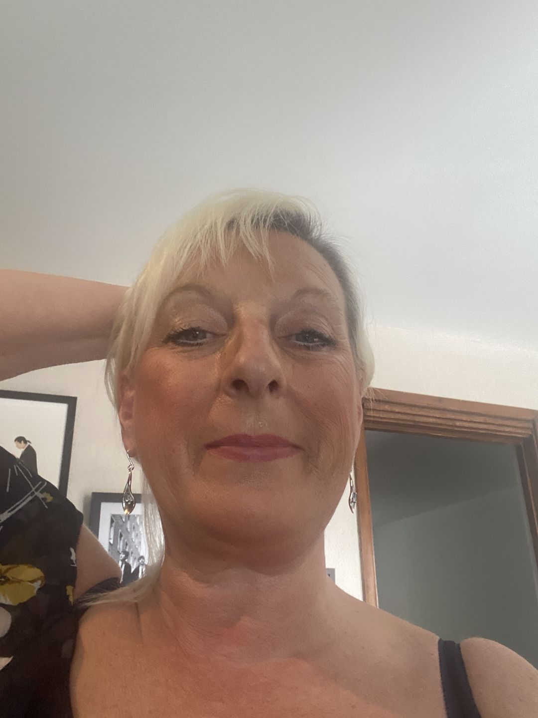 Customer photo review of Sandblast Texture Wave Earrings with Ratanakiri Blue Zircon