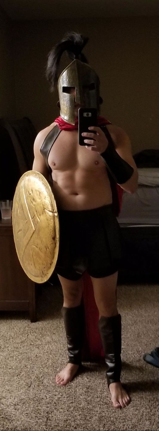 Customer photo review of The Great Spartan king Leonidas Helmet