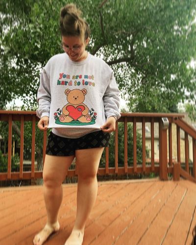 Customer photo review of You Are Not Hard To Love (Teddy Bear)