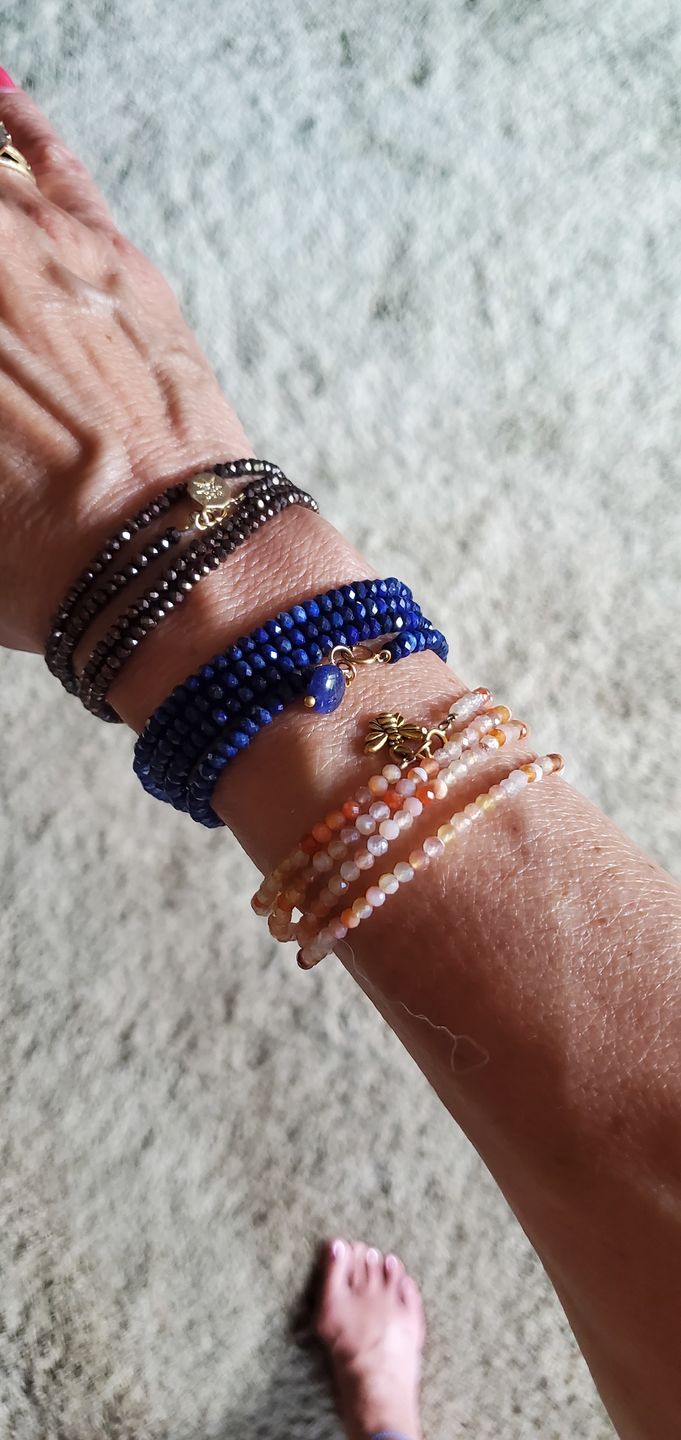 Customer photo review of Mindfulness Chakra Wrap Bracelet with Healing Stones