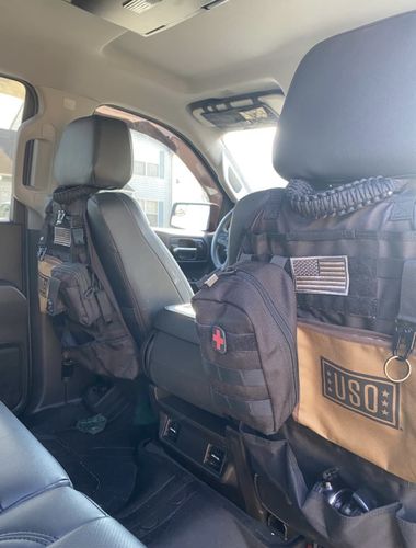Customer photo review of Tactical Molle Seat Organizer