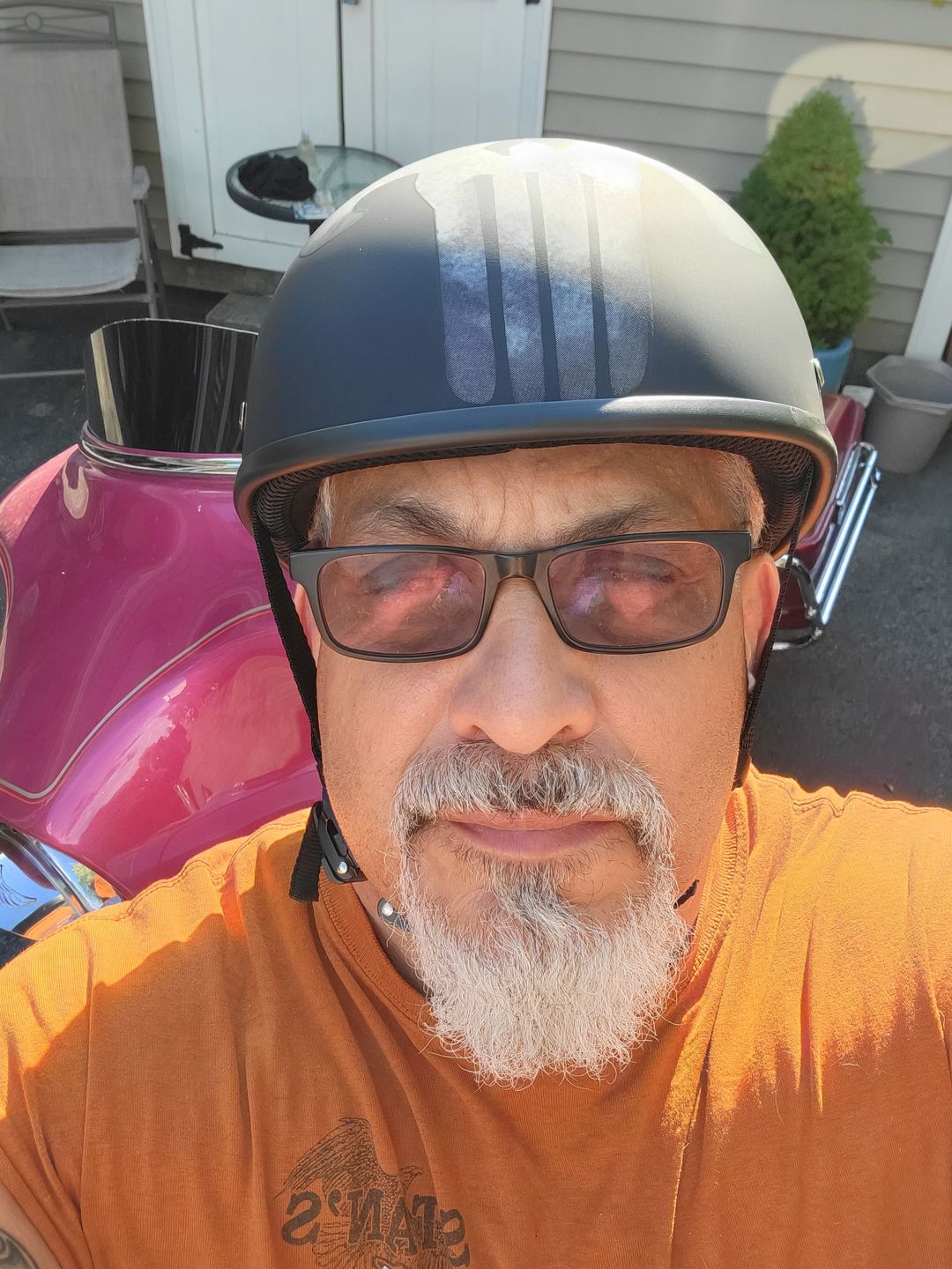Customer photo review of Smallest Beanie Helmet - Skull Retro