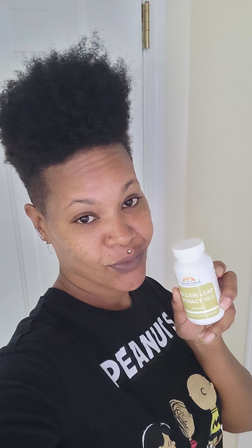 Customer photo review of Mullein Leaf Capsule (Lung Detox Mucus)