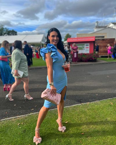 Customer photo review of MELISSA Baby Blue Bandage dress  (Next Day Delivery Available )