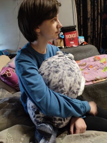 Customer photo review of Large Seal Pillow Doll Aquarium Plush Toy