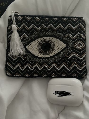 Customer photo review of Midnight Embellished Evil Eye Mini Pouches