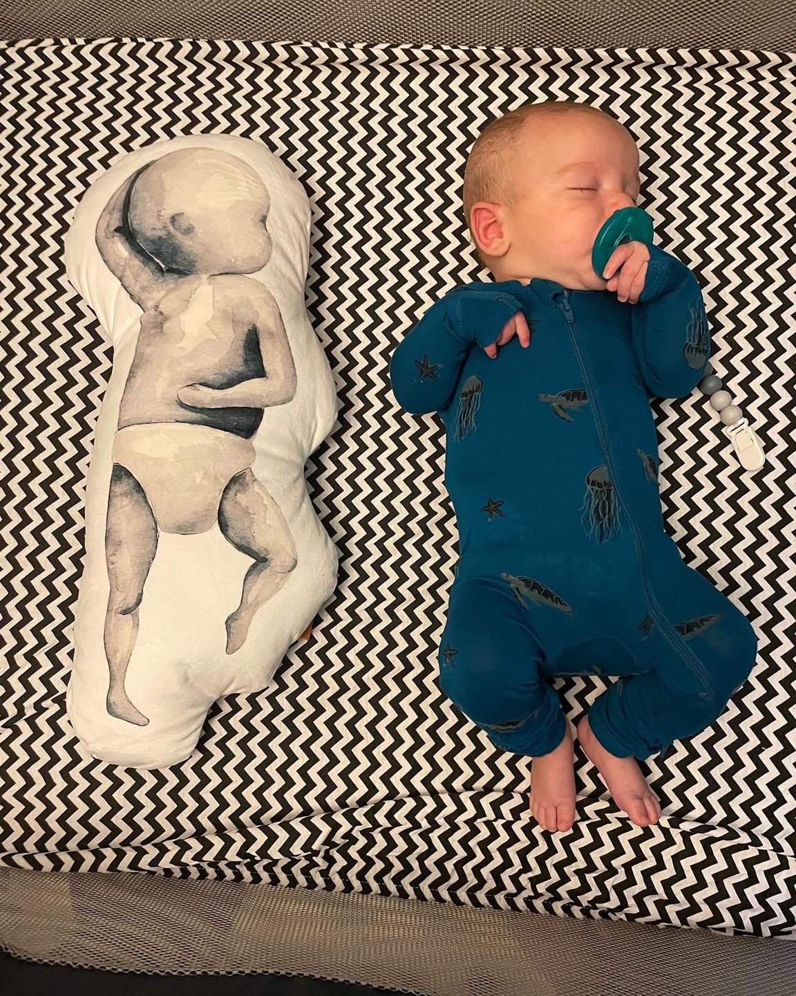 Customer photo review of Birth Pillow Watercolor Three