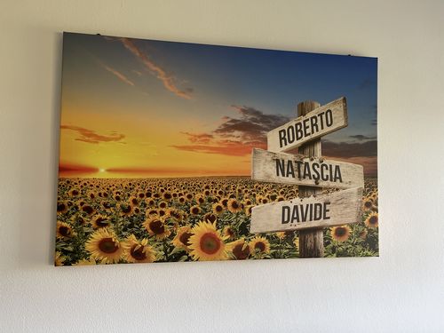Customer photo review of TELA PERSONALIZZATA "SUNSET"
