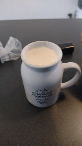 Customer photo review of Café, galletas y cajeta de café