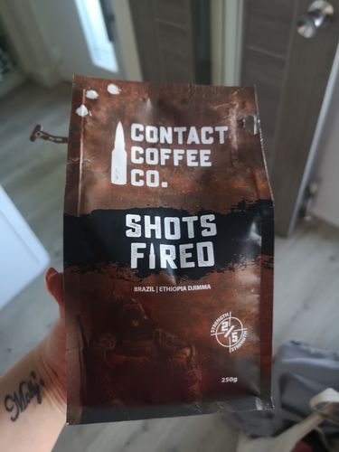 Customer photo review of Shots Fired Coffee
