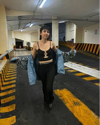 Customer photo review of Hollow out low cut ring cami top - Final Sale