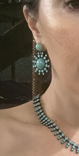 Customer photo review of Roscoe Earrings