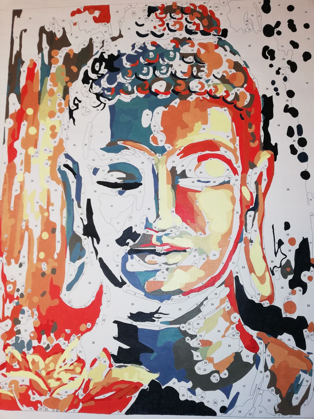 Customer photo review of Malen nach Zahlen - Buddha mit Blume