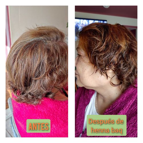 Reseña con foto de un cliente sobre Pack 3 Hennas Jamila BAQ Premium - Cobrizo Intenso y Duradero 🔥 👩🏼‍🦰