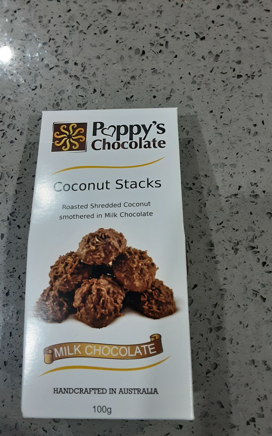 Customer photo review of Milk Chocolate Coconut Stacks 100g