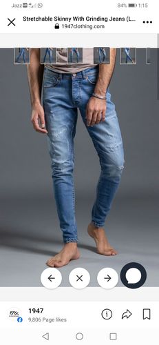 Customer photo review of Skinny Ice Blue Jeans 2.0
