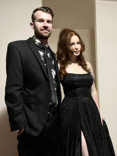 Customer photo review of Zahara Glitter Gown - Black