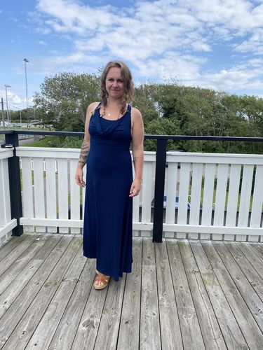 Customer photo review of Bamboo Sianna Maxi Dress Navy
