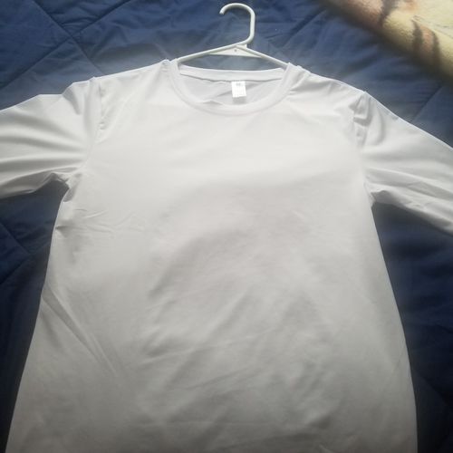 Customer photo review of Men's Blank Long Sleeve Compression Top
